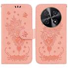 For Huawei nova 12i Butterfly Rose Embossed Leather Phone Case(Pink) - 1