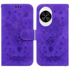For Huawei nova 14 Butterfly Rose Embossed Leather Phone Case(Purple) - 1