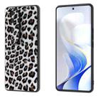 For vivo S19 Pro Black Frame Leopard Phone Case(Silver Leopard) - 1