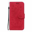 For Redmi K70 / K70 Pro Butterfly Rose Embossed Leather Phone Case(Red) - 2