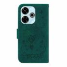 For Redmi 13 4G Butterfly Rose Embossed Leather Phone Case(Green) - 3