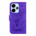 For Redmi 13 4G Butterfly Rose Embossed Leather Phone Case(Purple) - 3