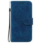 For Redmi Note 14 4G 164.84mm Butterfly Rose Embossed Leather Phone Case(Blue) - 3