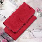 For Redmi K80 / K80 Pro / Xiaomi Poco F7 Pro Butterfly Rose Embossed Leather Phone Case(Red) - 2