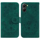 For Redmi Turbo 4 / Xiaomi Poco X7 Pro Butterfly Rose Embossed Leather Phone Case(Green) - 1