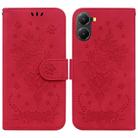 For Redmi Turbo 4 / Xiaomi Poco X7 Pro Butterfly Rose Embossed Leather Phone Case(Red) - 1