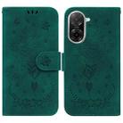 For Redmi A5 4G 171.7mm Butterfly Rose Embossed Leather Phone Case(Green) - 1