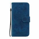 For Xiaomi Poco F6 Pro Butterfly Rose Embossed Leather Phone Case(Blue) - 2
