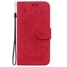 For Xiaomi 14T Butterfly Rose Embossed Leather Phone Case(Red) - 2