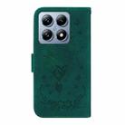 For Xiaomi 14T Pro Butterfly Rose Embossed Leather Phone Case(Green) - 3