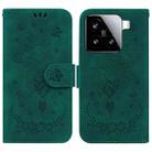 For Xiaomi 15 Butterfly Rose Embossed Leather Phone Case(Green) - 1