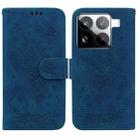For Xiaomi 15 Pro Butterfly Rose Embossed Leather Phone Case(Blue) - 1