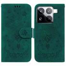 For Xiaomi 15 Pro Butterfly Rose Embossed Leather Phone Case(Green) - 1