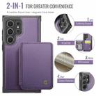 For Samsung Galaxy S22 Ultra 5G JEEHOOD J05 Business Magnetic Style RFID Leather Phone Case(Purple) - 2