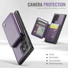 For Samsung Galaxy S22 Ultra 5G JEEHOOD J05 Business Magnetic Style RFID Leather Phone Case(Purple) - 3