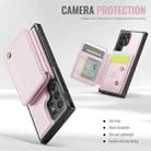 For Samsung Galaxy S22 Ultra 5G JEEHOOD J05 Business Magnetic Style RFID Leather Phone Case(Pink) - 3