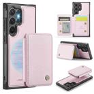 For Samsung Galaxy S23 Ultra 5G JEEHOOD J05 Business Magnetic Style RFID Leather Phone Case(Pink) - 1