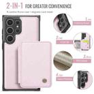 For Samsung Galaxy S23 Ultra 5G JEEHOOD J05 Business Magnetic Style RFID Leather Phone Case(Pink) - 2