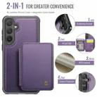 For Samsung Galaxy S24 5G JEEHOOD J05 Business Magnetic Style RFID Leather Phone Case(Purple) - 2