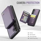 For Samsung Galaxy S24 5G JEEHOOD J05 Business Magnetic Style RFID Leather Phone Case(Purple) - 3