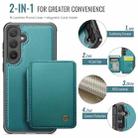 For Samsung Galaxy S24 5G JEEHOOD J05 Business Magnetic Style RFID Leather Phone Case(Blue Green) - 2
