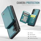 For Samsung Galaxy S24 5G JEEHOOD J05 Business Magnetic Style RFID Leather Phone Case(Blue Green) - 3