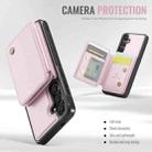 For Samsung Galaxy S24 5G JEEHOOD J05 Business Magnetic Style RFID Leather Phone Case(Pink) - 3