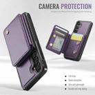 For Samsung Galaxy S24+ 5G JEEHOOD J05 Business Magnetic Style RFID Leather Phone Case(Purple) - 3