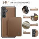 For Samsung Galaxy S24+ 5G JEEHOOD J05 Business Magnetic Style RFID Leather Phone Case(Brown) - 2