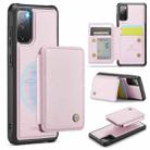 For Samsung Galaxy S20 FE JEEHOOD J05 Business Magnetic Style RFID Leather Phone Case(Pink) - 1