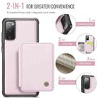 For Samsung Galaxy S20 FE JEEHOOD J05 Business Magnetic Style RFID Leather Phone Case(Pink) - 2