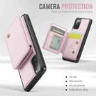 For Samsung Galaxy S20 FE JEEHOOD J05 Business Magnetic Style RFID Leather Phone Case(Pink) - 3