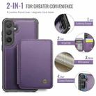 For Samsung Galaxy S24 FE 5G JEEHOOD J05 Business Magnetic Style RFID Leather Phone Case(Purple) - 2