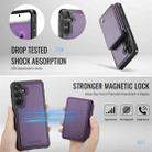 For Samsung Galaxy S24 FE 5G JEEHOOD J05 Business Magnetic Style RFID Leather Phone Case(Purple) - 3