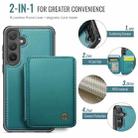 For Samsung Galaxy S24 FE 5G JEEHOOD J05 Business Magnetic Style RFID Leather Phone Case(Blue Green) - 2