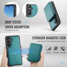 For Samsung Galaxy S24 FE 5G JEEHOOD J05 Business Magnetic Style RFID Leather Phone Case(Blue Green) - 3