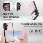 For Samsung Galaxy S24 FE 5G JEEHOOD J05 Business Magnetic Style RFID Leather Phone Case(Pink) - 3