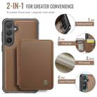 For Samsung Galaxy S24 FE 5G JEEHOOD J05 Business Magnetic Style RFID Leather Phone Case(Brown) - 2