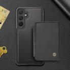 For Samsung Galaxy S25+ 5G JEEHOOD J05 Business Magnetic Style RFID Leather Phone Case(Black) - 2