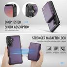 For Samsung Galaxy S25+ 5G JEEHOOD J05 Business Magnetic Style RFID Leather Phone Case(Purple) - 3