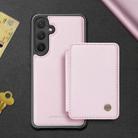 For Samsung Galaxy S25+ 5G JEEHOOD J05 Business Magnetic Style RFID Leather Phone Case(Pink) - 2