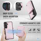 For Samsung Galaxy S25+ 5G JEEHOOD J05 Business Magnetic Style RFID Leather Phone Case(Pink) - 3