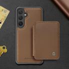For Samsung Galaxy S25+ 5G JEEHOOD J05 Business Magnetic Style RFID Leather Phone Case(Brown) - 2