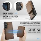 For Samsung Galaxy S25+ 5G JEEHOOD J05 Business Magnetic Style RFID Leather Phone Case(Brown) - 3