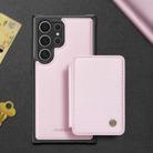 For Samsung Galaxy S25 Ultra 5G JEEHOOD J05 Business Magnetic Style RFID Leather Phone Case(Pink) - 2