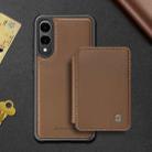 For Samsung Galaxy S25 Edge 5G JEEHOOD J05 Business Magnetic Style RFID Leather Phone Case(Brown) - 2
