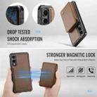 For Samsung Galaxy S25 Edge 5G JEEHOOD J05 Business Magnetic Style RFID Leather Phone Case(Brown) - 3
