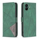 For Samsung Galaxy M06 5G / F06 5G Magnetic Buckle Rhombus Texture Leather Phone Case(Green) - 1