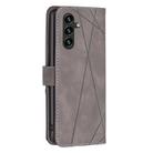 For Samsung Galaxy M16 5G / F16 5G Magnetic Buckle Rhombus Texture Leather Phone Case(Grey) - 3