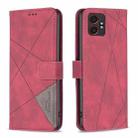 For Samsung Galaxy XCover 7 Pro Magnetic Buckle Rhombus Texture Leather Phone Case(Red) - 1